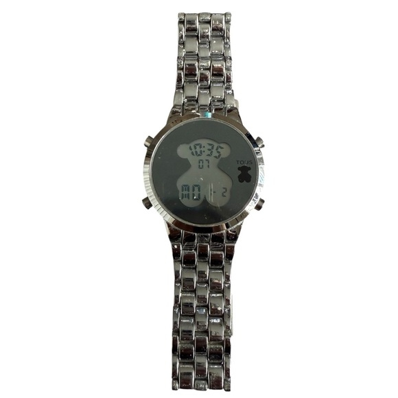 Tous D-Bear Digital Watch silver IP Stainless Steel Bracelet - Picture 1 of 4